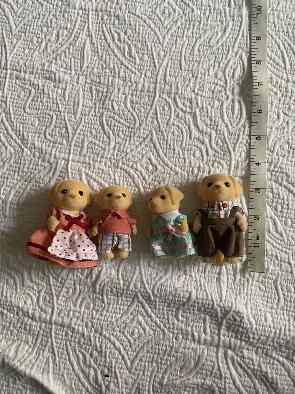 Calico Critters Style Small Plush Puppy Family - Beige